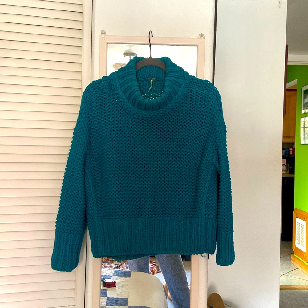 Free People My Only Sunshine Sweater Turquoise
